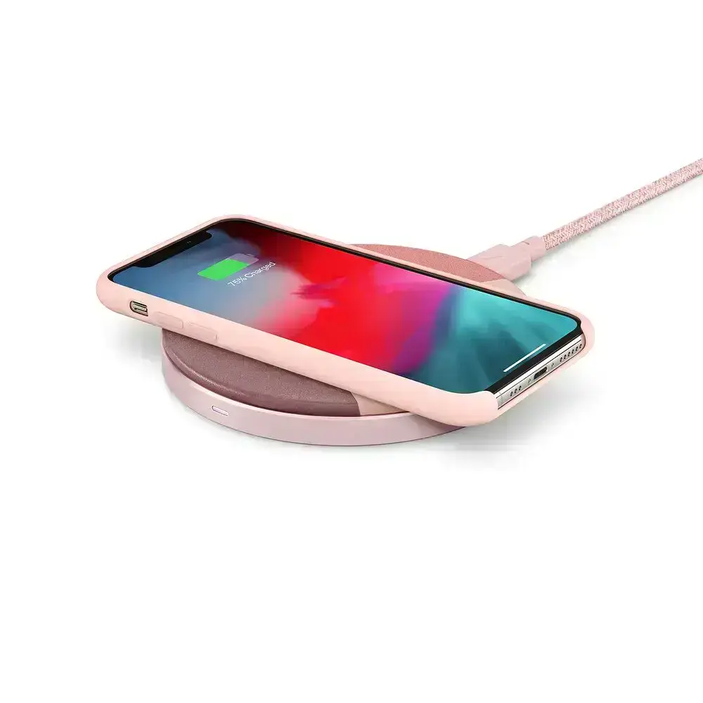 Бездротовий зарядний пристрій Native Union Drop Marquetry Wireless Charger Rose (DROP-ROSE-MARQ-V2)